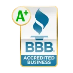 BBB Accredited Business badge with A+ rating
