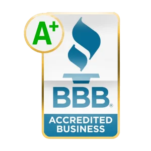 BBB Accredited Business badge with A+ rating
